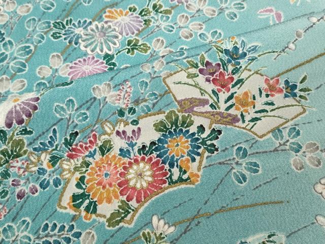 平和屋着物●上質な小紋　地紙花文　暈し染め　正絹　逸品　CABJ6764ut