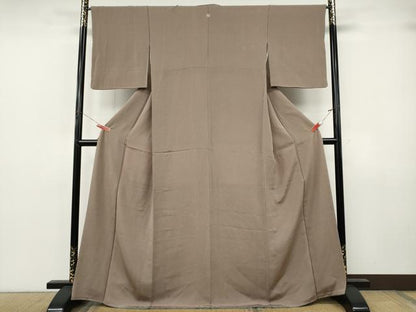 平和屋着物●上質な小紋　縞　鬼しぼ縮緬　正絹　逸品　CABJ6767ut