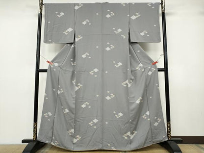 平和屋着物●上質な小紋　松皮菱花文　正絹　逸品　CABJ6768ut