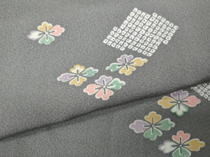 平和屋着物●上質な小紋　松皮菱花文　正絹　逸品　CABJ6768ut
