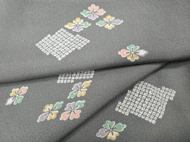平和屋着物●上質な小紋　松皮菱花文　正絹　逸品　CABJ6768ut