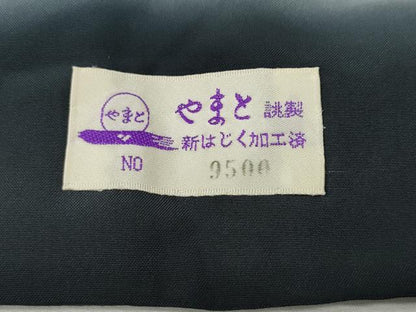 平和屋着物●上質な小紋　舞花文　黒地　やまと誂製　正絹　逸品　CABJ6770ut