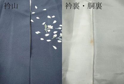 平和屋着物●訪問着　友禅　作家物　枝桜　童子遊び　正絹　逸品　CABJ6774ut
