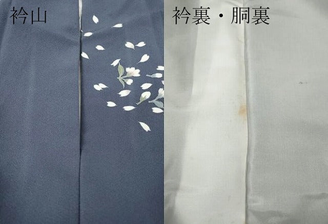 平和屋着物●訪問着　友禅　作家物　枝桜　童子遊び　正絹　逸品　CABJ6774ut