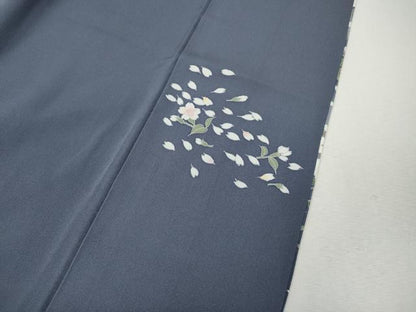 平和屋着物●訪問着　友禅　作家物　枝桜　童子遊び　正絹　逸品　CABJ6774ut
