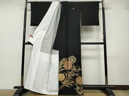平和屋着物●豪華黒留袖　作家物　正倉院花文　金銀彩　正絹　逸品　CABJ6776ut