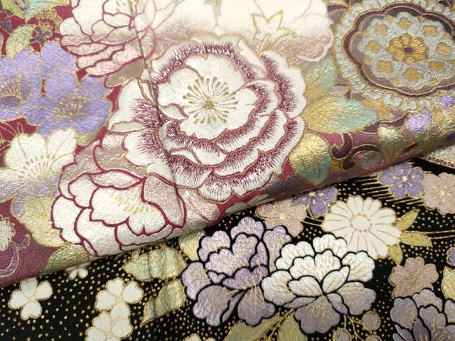 平和屋着物●豪華黒留袖　作家物　刺繍　正倉院花文　暈し染め　金銀彩　正絹　逸品　CABJ6780ut