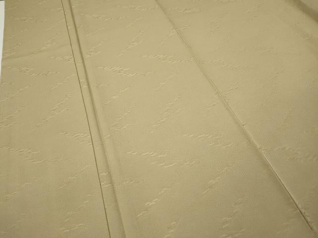 平和屋着物●上質な色無地　浜松地紋　枯色　西武百貨店扱い　正絹　逸品　未使用　CABJ6790ut