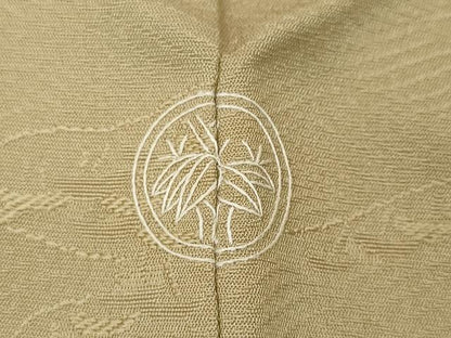 平和屋着物●上質な色無地　浜松地紋　枯色　西武百貨店扱い　正絹　逸品　未使用　CABJ6790ut