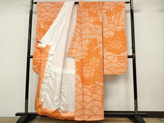 平和屋着物●豪華振袖　総絞り　花車文　正絹　逸品　CABJ6793ut