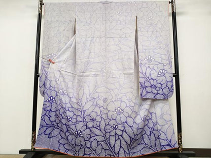 平和屋着物●豪華振袖　総絞り　草花文　暈し染め　正絹　逸品　CABJ6794ut