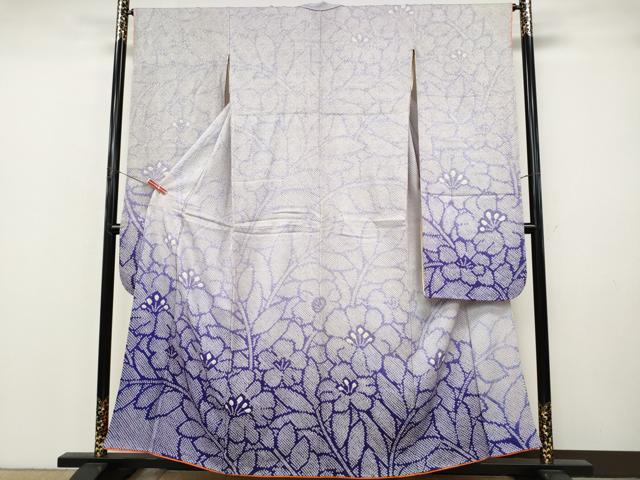 平和屋着物●豪華振袖　総絞り　草花文　暈し染め　正絹　逸品　CABJ6794ut