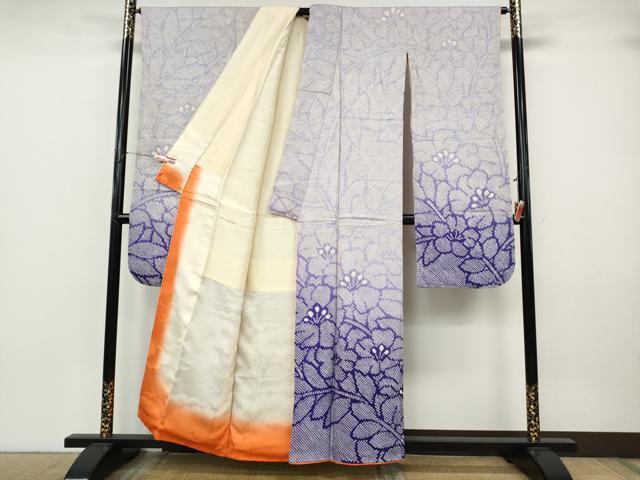 平和屋着物●豪華振袖　総絞り　草花文　暈し染め　正絹　逸品　CABJ6794ut