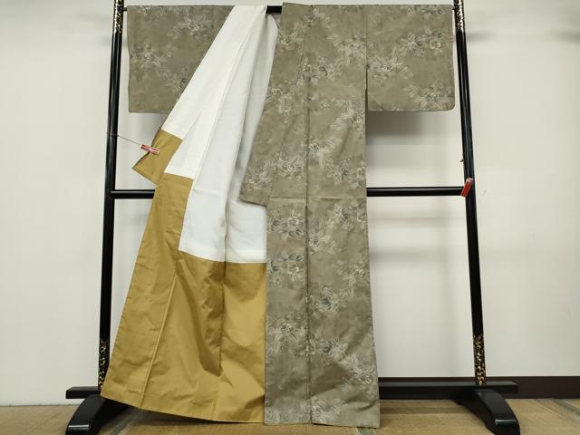 平和屋着物●本場大島紬　9マルキ　枝花文　総絣　正絹　逸品　CABJ6797ut