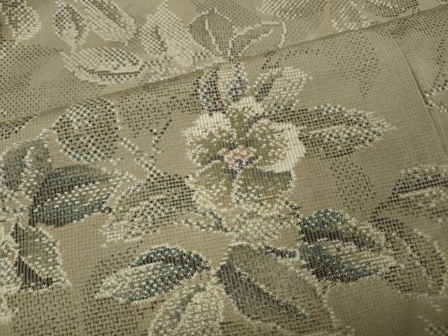 平和屋着物●本場大島紬　9マルキ　枝花文　総絣　正絹　逸品　CABJ6797ut