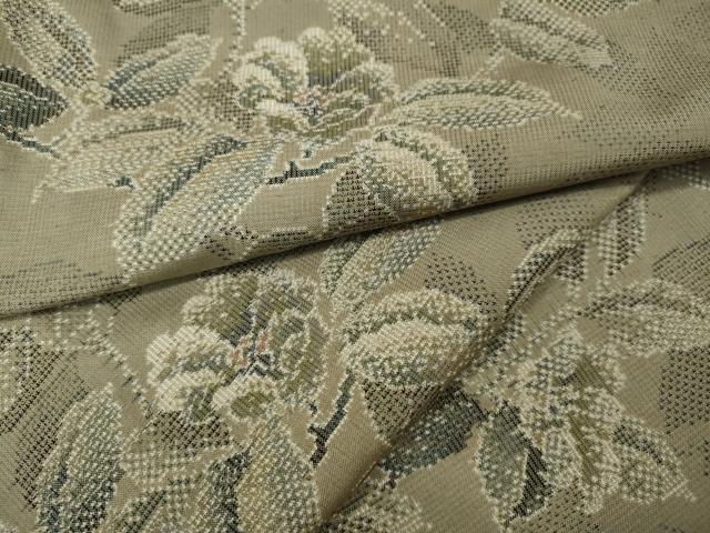 平和屋着物●本場大島紬　9マルキ　枝花文　総絣　正絹　逸品　CABJ6797ut