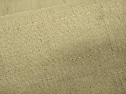 平和屋着物●生紬　色無地　浅黄色　正絹　逸品　CABJ6798ut