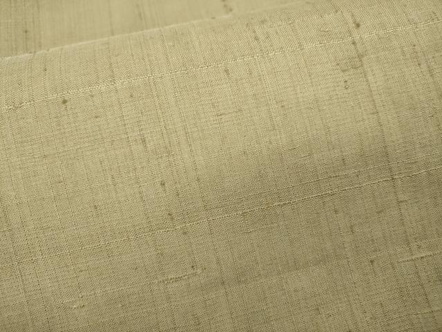 平和屋着物●生紬　色無地　浅黄色　正絹　逸品　CABJ6798ut