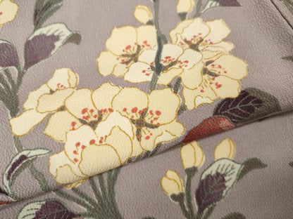 平和屋着物●上質な小紋　枝花文　正絹　逸品　CABJ6799ut