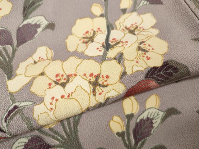 平和屋着物●上質な小紋　枝花文　正絹　逸品　CABJ6799ut