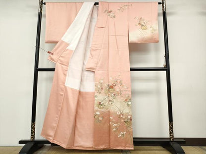 平和屋着物●訪問着　雪輪花籠文　暈し染め　金彩　正絹　逸品　CABJ6800ut