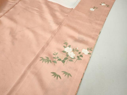 平和屋着物●訪問着　雪輪花籠文　暈し染め　金彩　正絹　逸品　CABJ6800ut