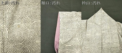 平和屋着物■上質な紬　丸文　正絹　逸品　CABJ6803oy