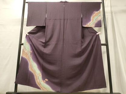 平和屋着物■訪問着　道長草木文　暈し染め　正絹　逸品　CABJ6862oy