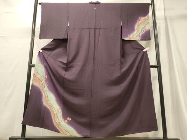 平和屋着物■訪問着　道長草木文　暈し染め　正絹　逸品　CABJ6862oy