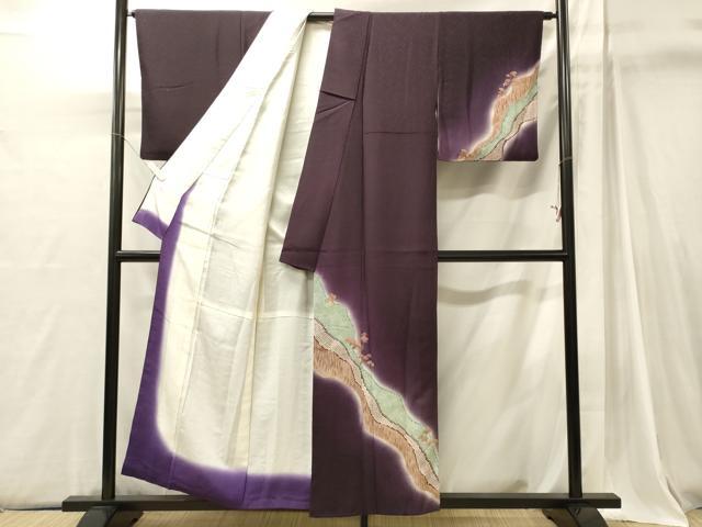 平和屋着物■訪問着　道長草木文　暈し染め　正絹　逸品　CABJ6862oy