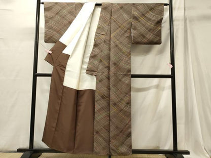 平和屋着物■上質な小紋　流線文　正絹　逸品　CABJ6864oy