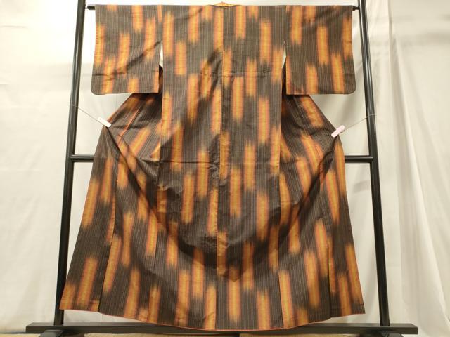 平和屋着物■上質な紬　縞　正絹　逸品　CABJ6865oy