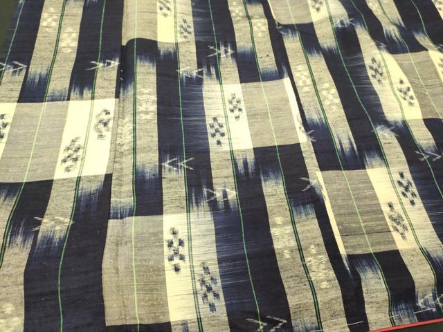 平和屋着物■上質な紬　幾何学文　正絹　逸品　未使用　CABJ6866oy