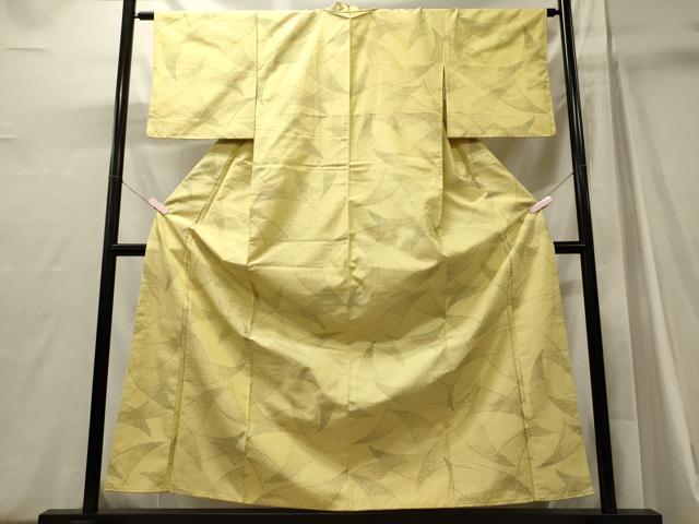 平和屋着物■上質な紬　幾何学文　正絹　逸品　未使用　CABJ6871oy