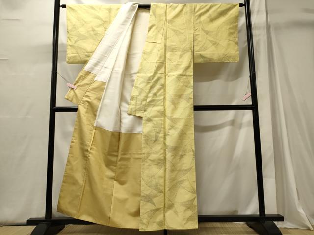 平和屋着物■上質な紬　幾何学文　正絹　逸品　未使用　CABJ6871oy
