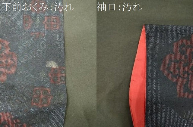平和屋着物■上質な紬　吉祥正倉院花文　正絹　逸品　CABJ6872oy