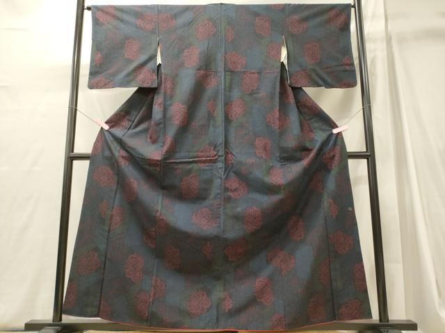 平和屋着物■上質な紬　吉祥正倉院花文　正絹　逸品　CABJ6872oy