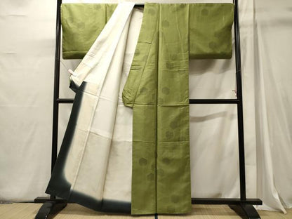 平和屋着物■上質な小紋　亀甲文　正絹　逸品　未使用　CABJ6873oy