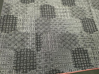 平和屋着物■上質な紬　幾何学文　正絹　逸品　CABJ6880oy