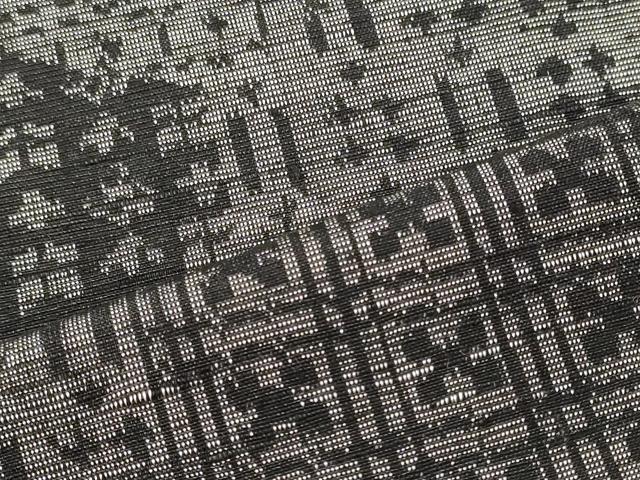 平和屋着物■上質な紬　幾何学文　正絹　逸品　CABJ6880oy