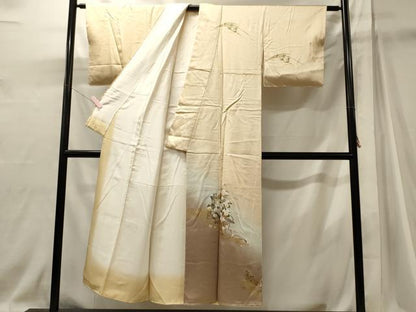 平和屋着物■訪問着　束ね熨斗花文　暈し染め　金彩　正絹　逸品　未使用　CABJ6885oy