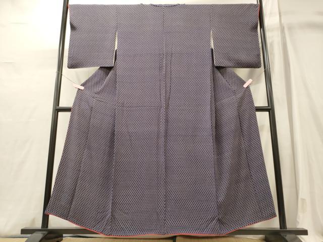 平和屋着物■上質な小紋　幾何学文　正絹　逸品　CABJ6892oy