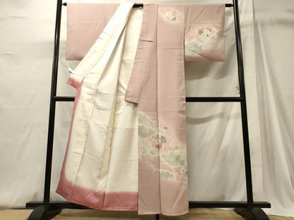 平和屋着物■訪問着　作家物　紬地　辻が花　正絹　逸品　CABJ6895oy