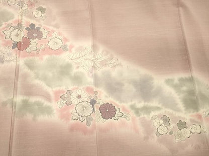 平和屋着物■訪問着　作家物　紬地　辻が花　正絹　逸品　CABJ6895oy