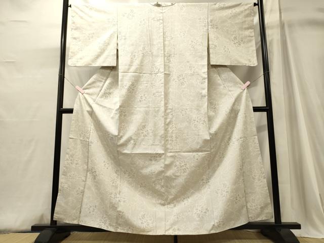 平和屋着物■上質な紬　花唐草文　正絹　逸品　CABJ6896oy