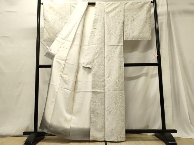 平和屋着物■上質な紬　花唐草文　正絹　逸品　CABJ6896oy