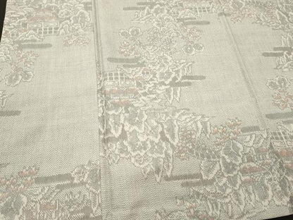 平和屋着物■上質な紬　風景草木文　正絹　逸品　CABJ6899oy