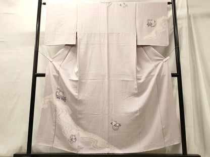 平和屋着物■訪問着　絞り　流水花文　正絹　逸品　CABJ6900oy