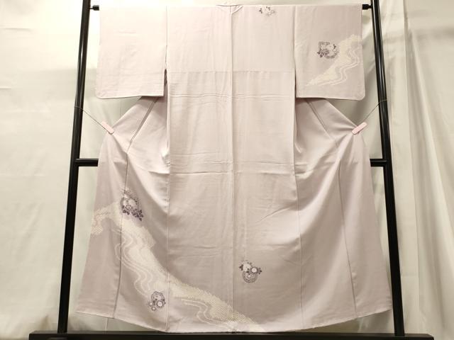 平和屋着物■訪問着　絞り　流水花文　正絹　逸品　CABJ6900oy
