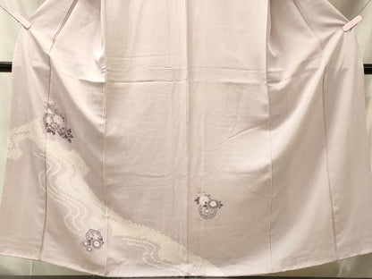 平和屋着物■訪問着　絞り　流水花文　正絹　逸品　CABJ6900oy